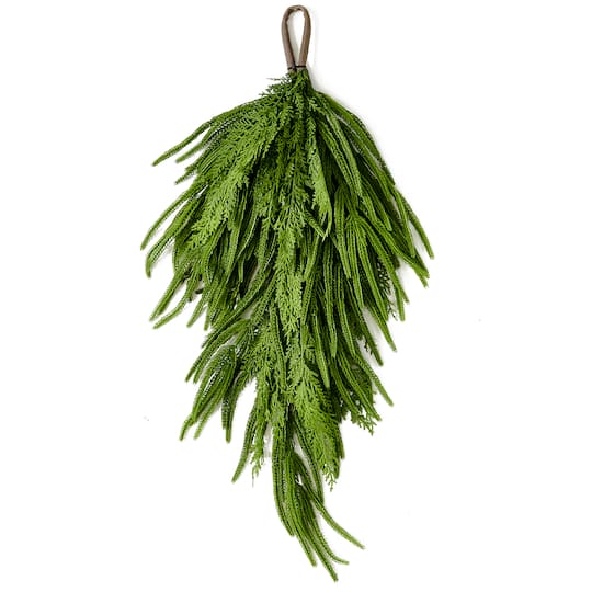31" Artificial Christmas Spruce Cedar Teardrop Swag